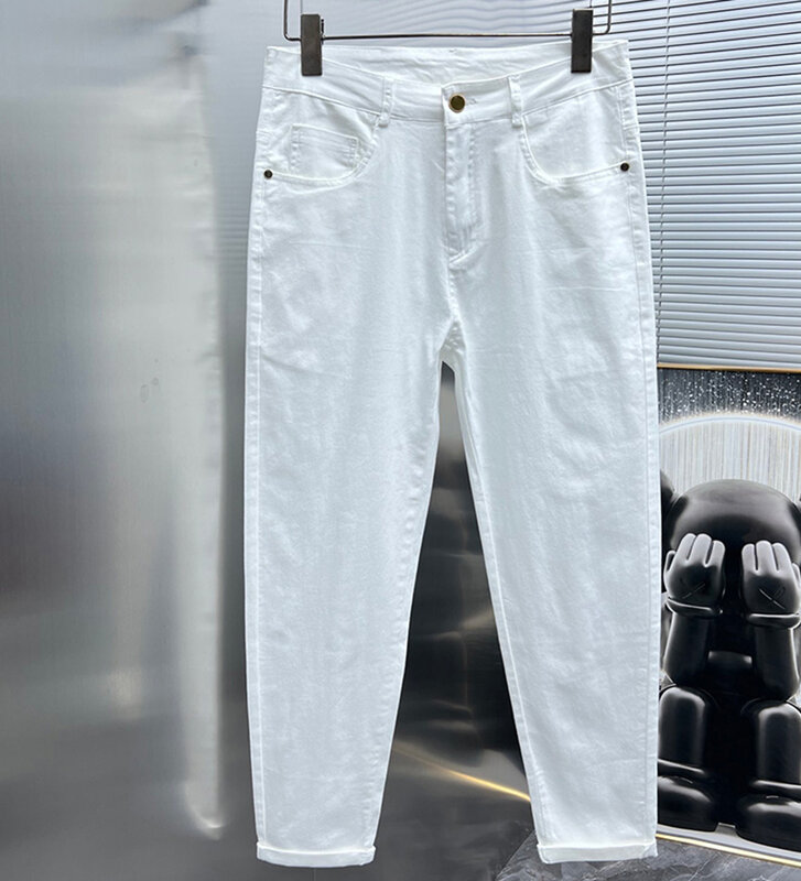 TB THOM nuovi Jeans a vita alta da uomo Jeans larghi dritti stile primavera/autunno sottile Versatile Harem pantaloni Streetwear Trouse