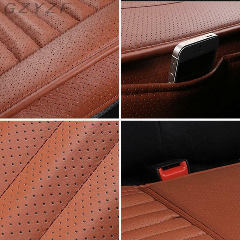 Genuine Leather Breathable Car Seat Cover Pad For Auto Chair Cushion Car Front Seat Cover Four Seasons Universal Anti Slip Mat