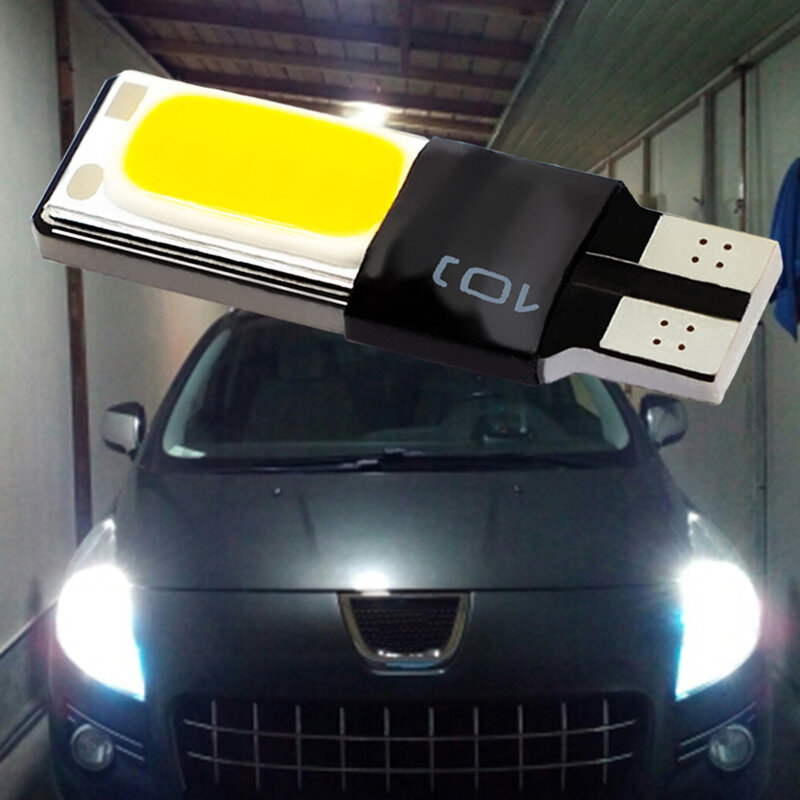 Luz de led canbus para seta t10, lâmpada cob w5w, dia de estacionamento, marcador lateral, lâmpada de leitura