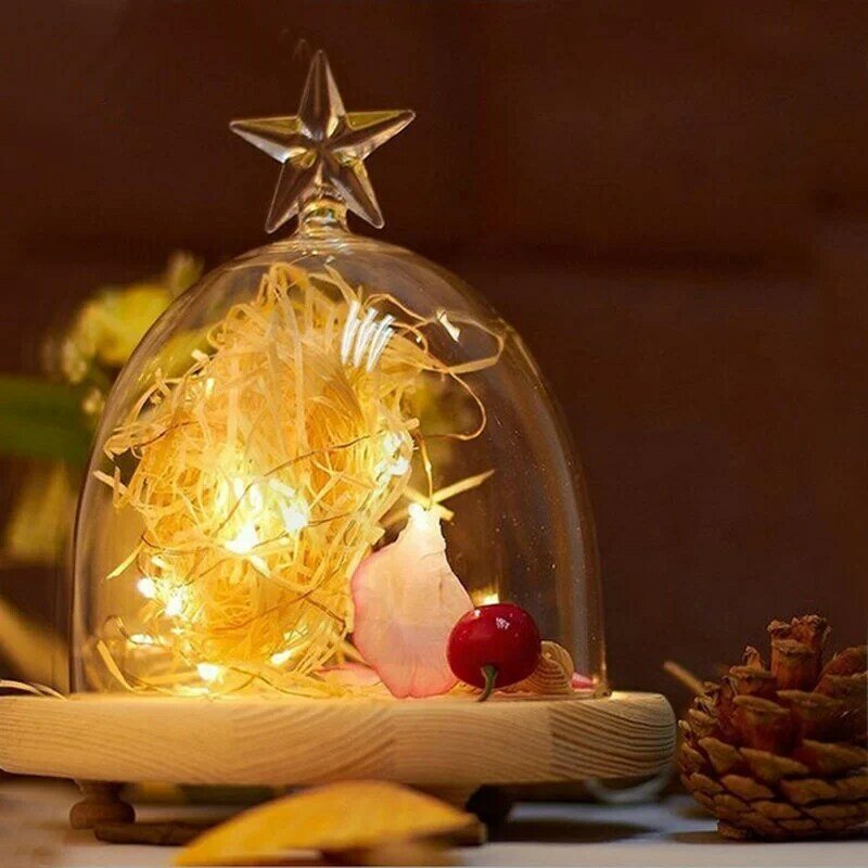 Guirnalda de alambre de cobre con 20 luces LED, iluminación blanca cálida para el hogar, Navidad, boda, fiesta, vacaciones