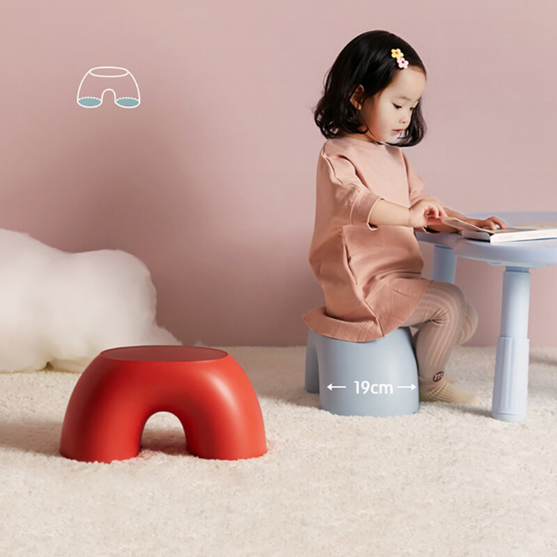 Simple Semi-ring Rainbow Small Bench Home Indoor Chair Children Stool Footboard Furniture Stool Toy Sofa Kids Bedroom Interior