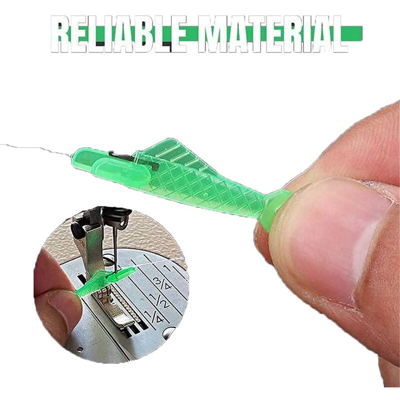 3 pçs tipo peixe agulha threader máquina de costura agulha threader trocador ponto inserção ferramenta automática diy simples threader agulha