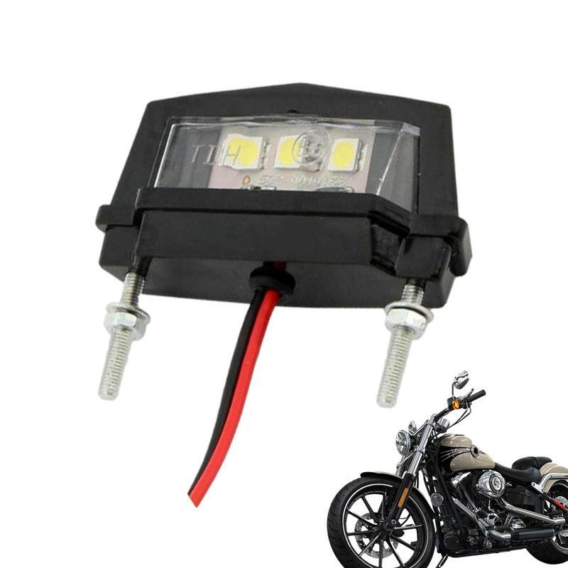 Universal 12V Motorcycle License Plate Light LED Number Plate Light Multi-Use Waterproof Motorcycle Accessories Off-road Vehicle