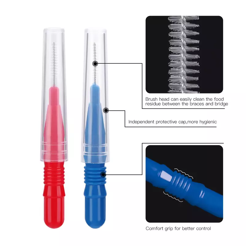 100pc 0.7cm Toothpicks Dental Floss Flosser Gum Oral Care Interdental Brush Brushes Tongue Cleaner Toothpick