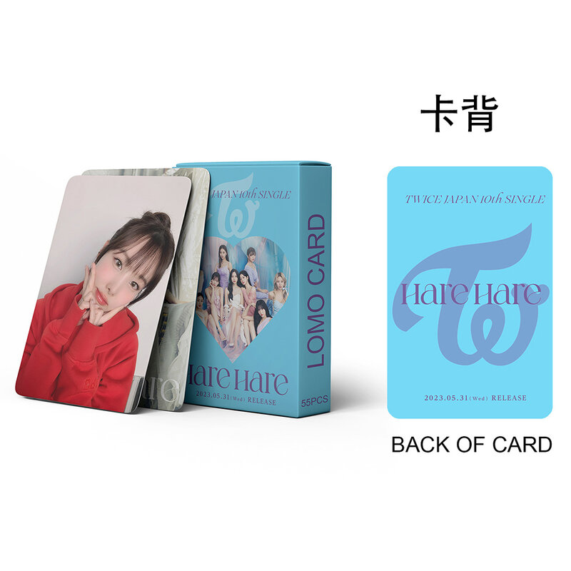 Album Kpop TWICE Druo Cards for Girls, Formula of Love: O + T = 3, Postcard Photo Print, Photocards for GérGift, New Album, 55Pcs per Set