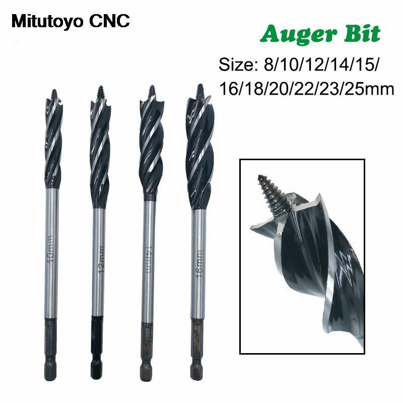 8 To 25mm Drilling Cut For Wood Twist Bit Woodwork Auger Drill Bits Four Cutters Woodworking Tools