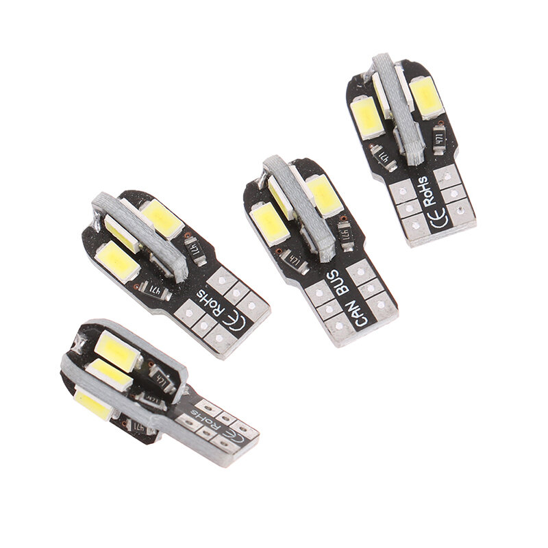 Bombilla LED Canbus blanca, marcador lateral de licencia, 4 piezas, T10, 194, 168, W5W