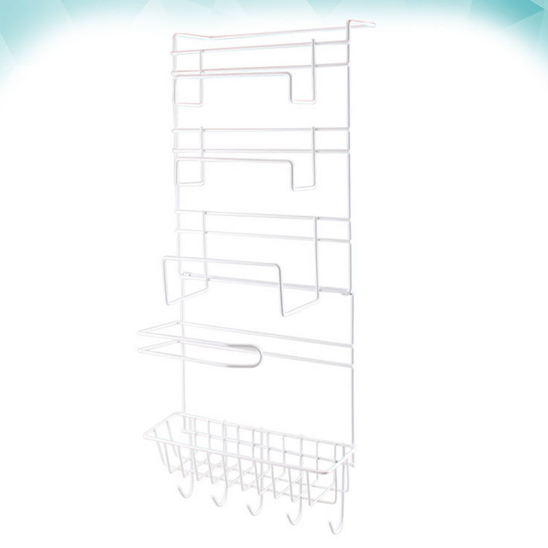 Estante de almacenamiento de Metal para refrigerador, pared lateral, soporte multicapa, estante plegable, colgante blanco, 62x25cm