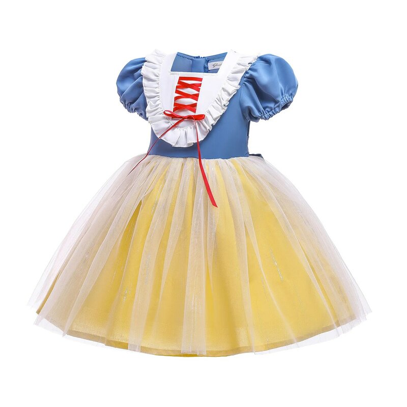 Fancy Costume Girls Snow White Dresses for Kids Masquerade Clothing Pretty Girl Children Tulle Princess Cosplay Anime Mujer