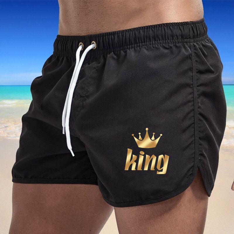 2022 Men's Beach Shorts Bodybuilding Gym Fitness Short Pants Summer Casual Thin Cool Bermuda Male Quick Dry Beach Shorts
