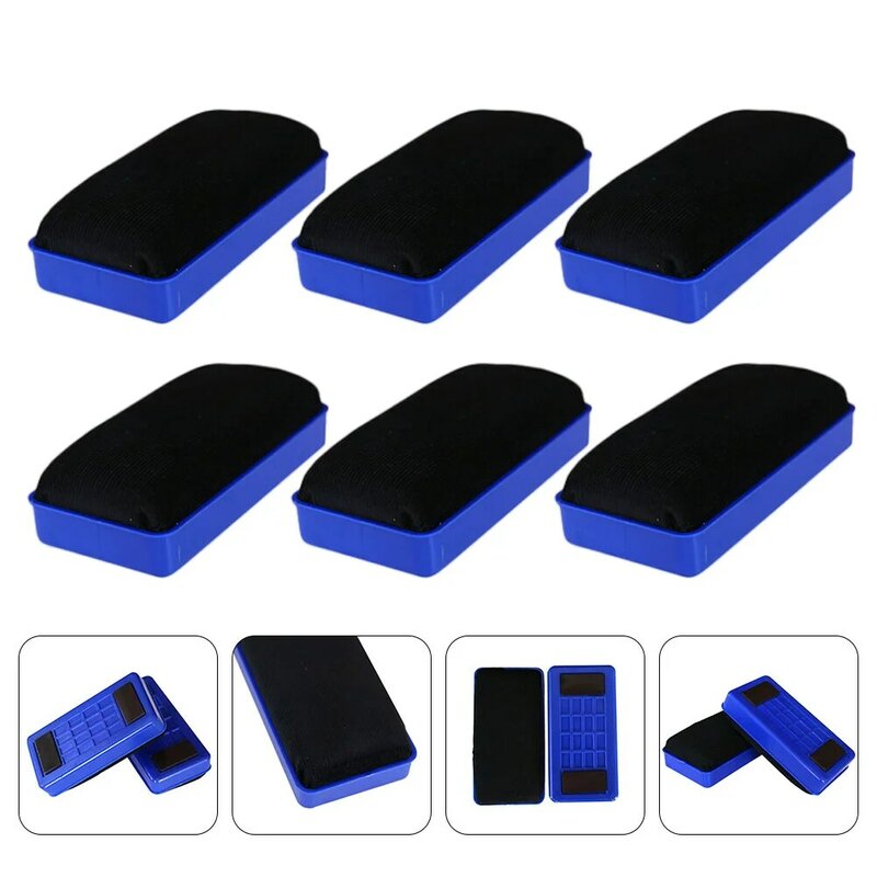 6pcs Convenient Durable Practical Cleaning Erasers Blackboard Brushes for Office Classroom