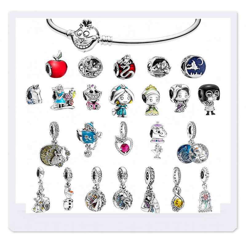 Pandora Originales gioielli per Pandora Disney Series Beads argento Sterling Frozen Olaf Anna Buzz Bella Y bestie bracciale