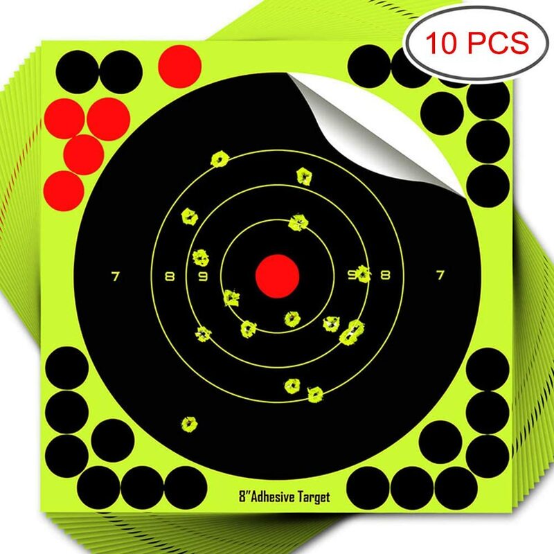 10pcs Round Target paster adesivo da tiro adesivo autoadesivo da 8 pollici tiro caccia obiettivo formazione Target punti carta adesiva