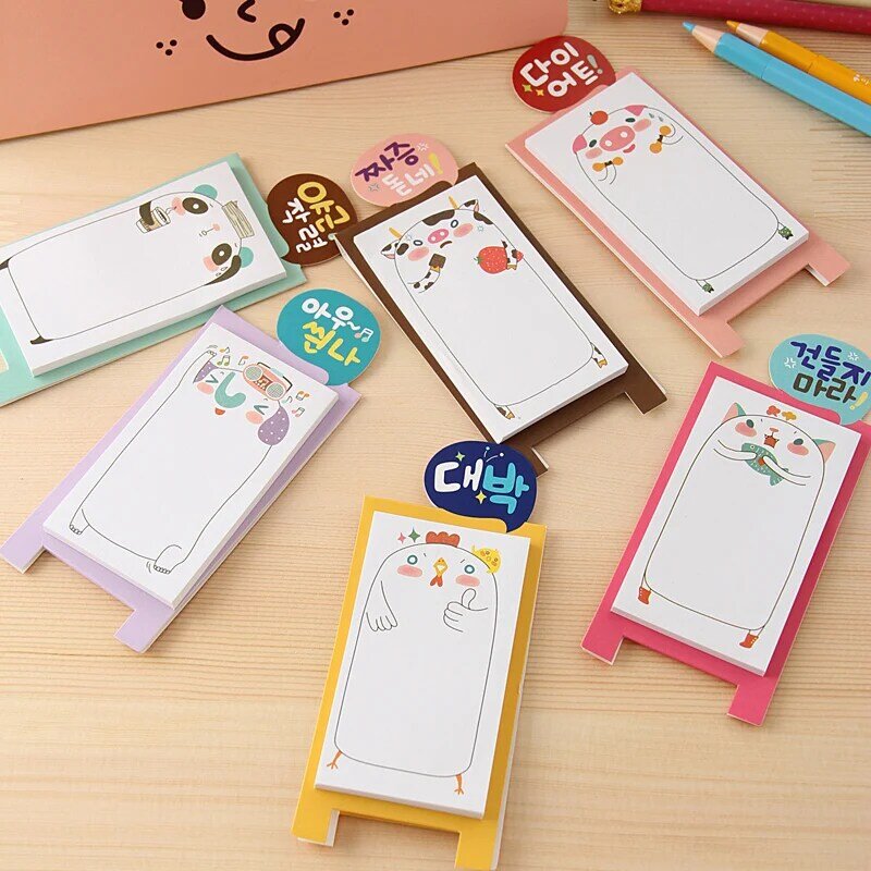 20Page Memo Pad Creative And Cute N Times Sticky Notes Paper Students Can Tear Standing Office Stationery Cartoons 20 Page/Book