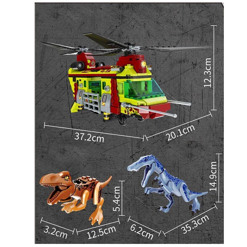 585 Buah Dunia Prasejarah Dinosaurus Blok Planet Jurassic Brick Kompatibel Legodinosaurus Perkembangan Blok Bangunan Mainan Hadiah Anak Laki-laki