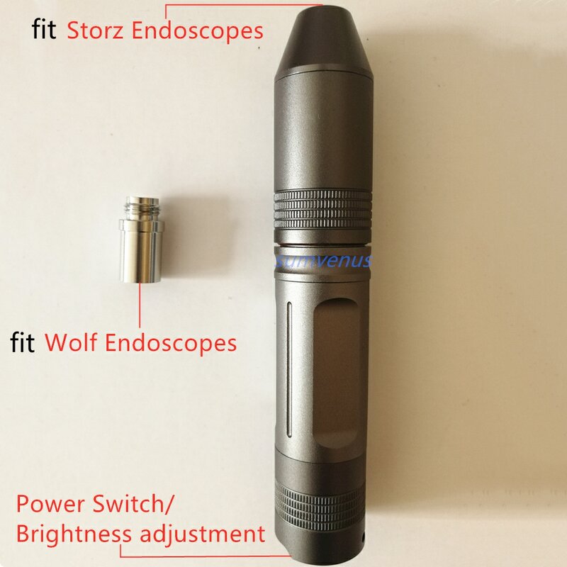 Mini wysokiej jasności bezprzewodowy przenośny ręczny LED 5W Storz Wolf endoskop źródło zimnego światła lampa egzaminacyjna ENT wodoodporny