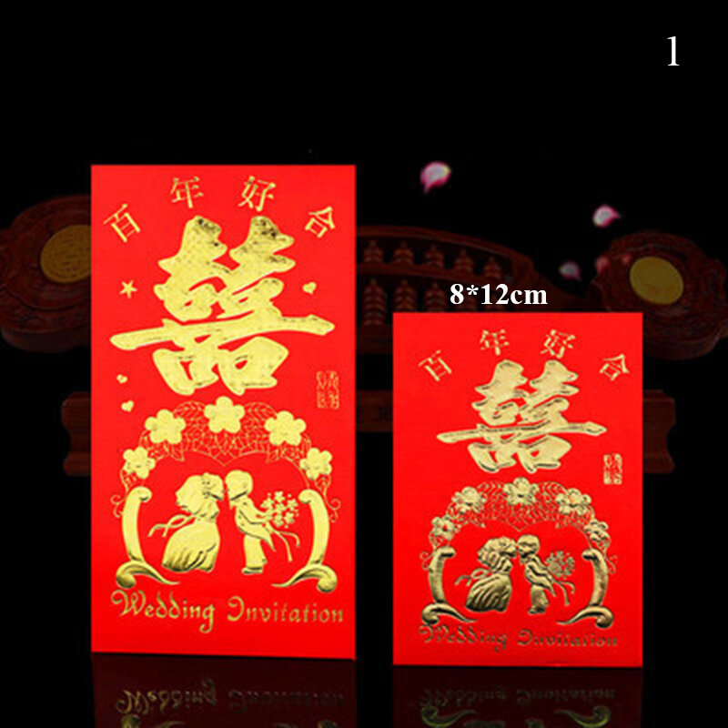 Novo festival de primavera chinês criativo presente em envelopes vermelhos presentes melhor desejo chinês ano novo pacote vermelho