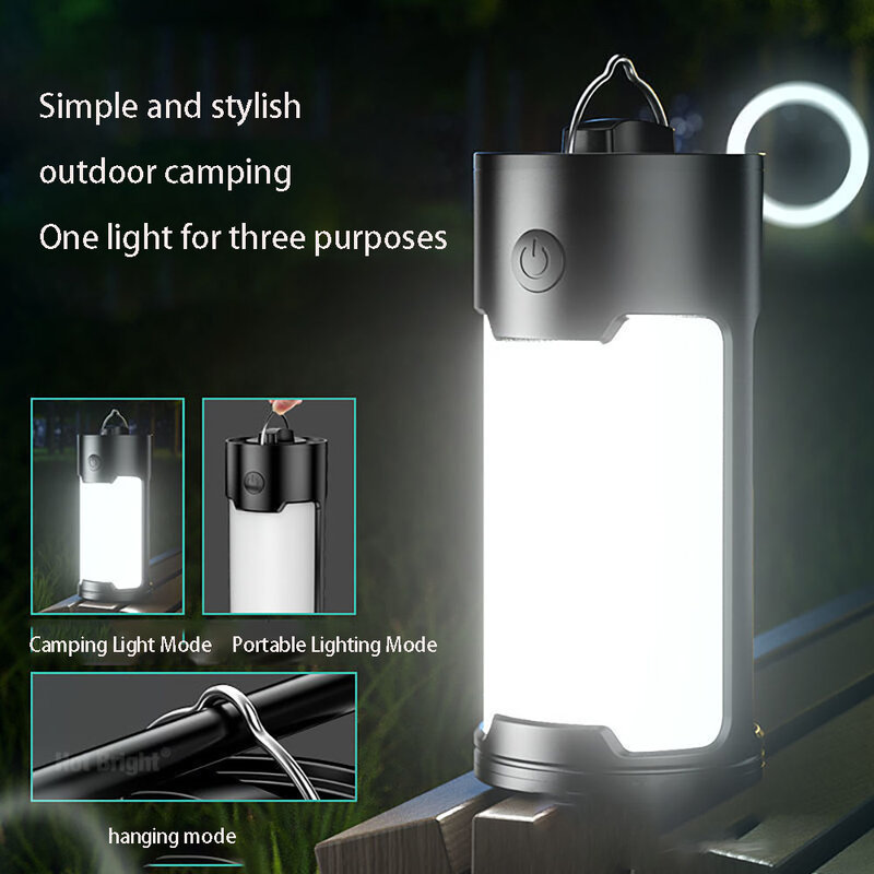 Luz portátil de alta potência acampamento luz 0utdoor tenda iluminação lanternas lanterna portátil lâmpada emergência pesca acampamento trabalho