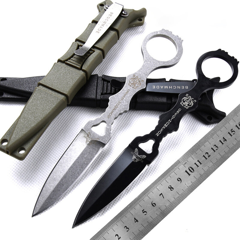 Wysokiej jakości materiał Benchmade 176 D2 prosto nóż kieszonkowe narzędzie EDC odkryty Camping bezpieczeństwa przenośny kieszonkowy noże