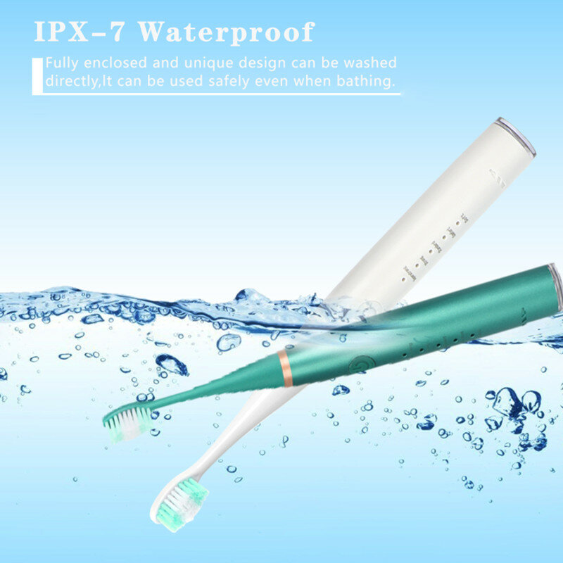 Cepillos de dientes eléctricos recargables sónicos, limpiador Dental, instrumento de blanqueamiento, resistente al agua, dispositivo de carga rápida USB para cepillo Dental