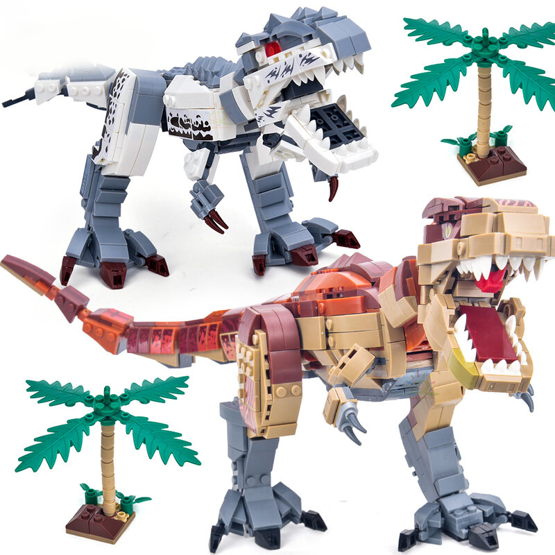 Blokken Stad Triceratops Velociraptor Dinosaur Park Bakstenen Kinderen Speelgoed Indominus Rex Dinosaur World Model Building Kerst Presen
