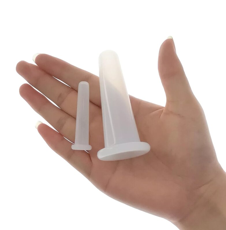 2 pçs silicone jar cuppings latas de vácuo para o corpo pescoço massagem facial ventosas anti celulite copos conjunto ferramenta cuidados médicos