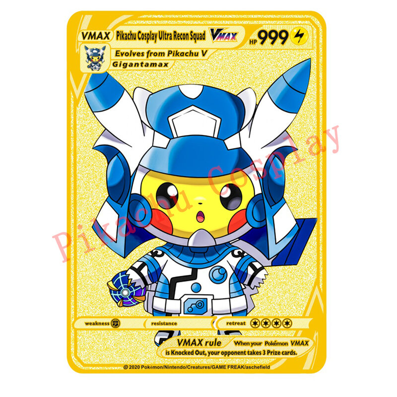 27 Styles Pokemon Pikachu Cosplay Goku Luffy Gold Metal Saint Seiya Toys Hobbies Hobby Collectibles Game Collection Anime Cards