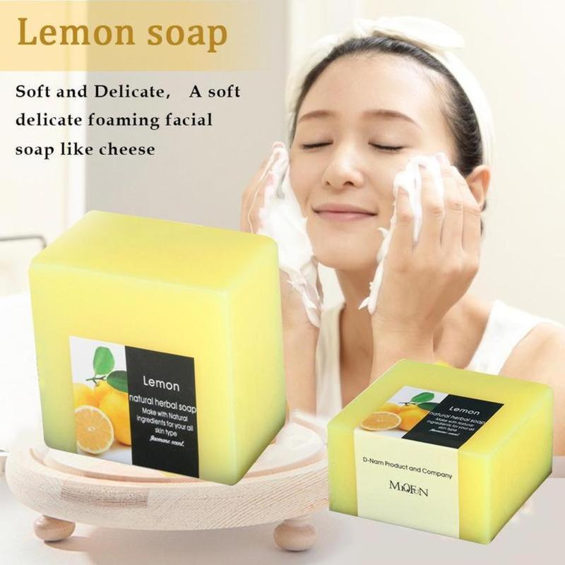 Jabón de limón Natural, limpiador facial hecho a mano con Ácido Kójico, glicerina para blanquear, Control de aceite, limpieza profunda e ilumina el cuidado de la piel