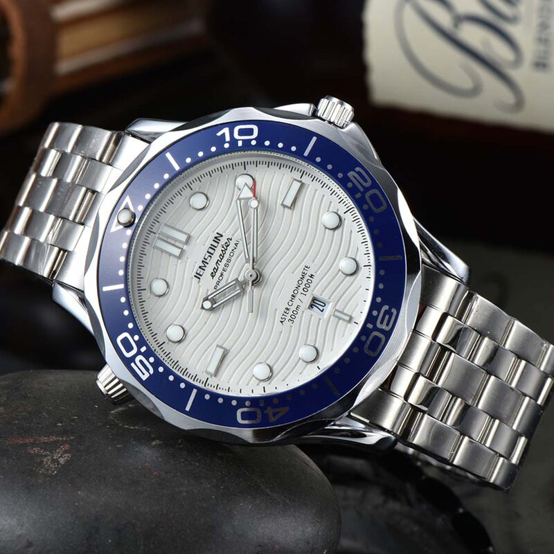 Reloj de cuarzo deportivo para hombre, cronógrafo de marca Original, de acero inoxidable, con fecha automática, a prueba de agua, de alta calidad, AAA, 2022