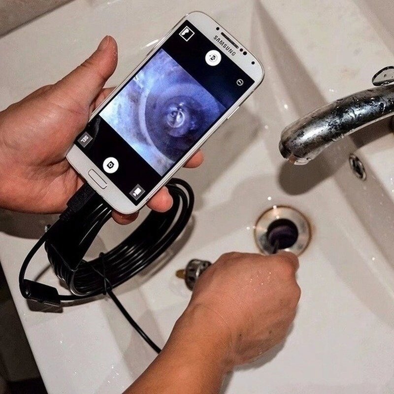 Камера-Эндоскоп 8 мм, 10 м, IP67, водонепроницаемая, Micro USB, для Android, ПК, ноутбука, 8 регулируемых светодиодов