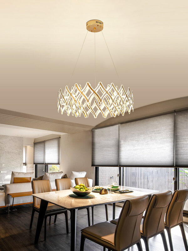 Lámpara de araña nórdica para sala de estar, luz postmoderna de lujo, minimalista, creativa, artística, para comedor