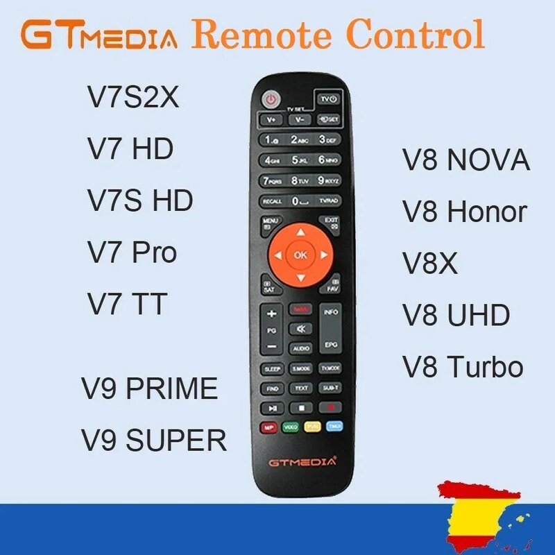 جهاز تحكم عن بعد أصلي لـ GTmedia V8X V8 UHD V8 NOVA V9 SUPER V7S2X V7S2X V7 PROV9 PRIME V9 جهاز استقبال قمر صناعي فائق