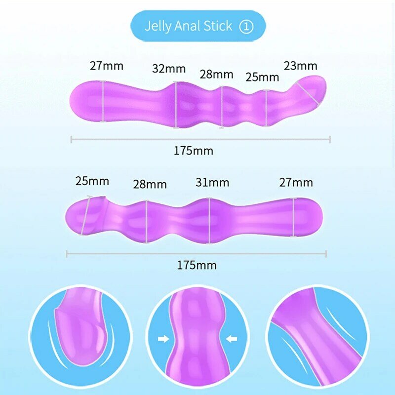 Anal Beads Jelly Anal Plug Butt Plug Gspot Prostate Massager Silicone Adult Sex Toys For Woman Men Gay Erotic Products Adult  18