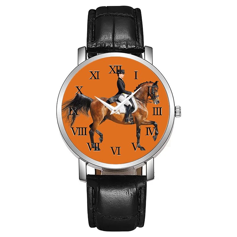 Reloj Retro Satovi para mujer, reloj de cuarzo con números romanos de cuero negro de lujo, envío gratis