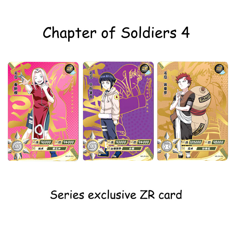 Hapter of Soldiers Anime ZR CR Uchiha Itachi Sasuke Haruno Sakura Bronzing Kids Gifts Collection Card Genuine KAYOU Naruto Card