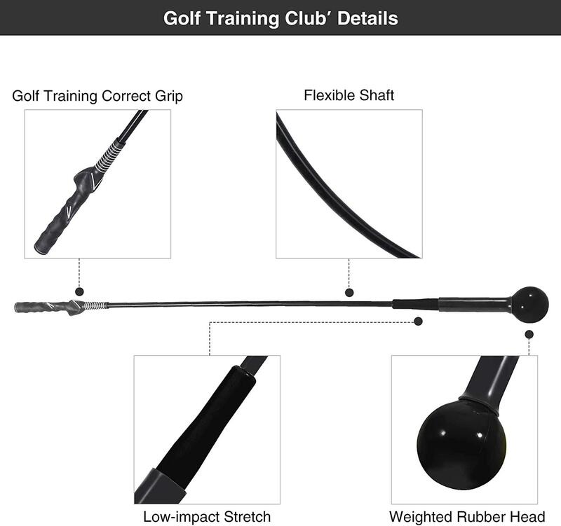 남녀공용 골프 스윙 트레이너, 골프 훈련 보조 장비, 워밍업 스틱, 실내 및 실외 연습, 40 인치