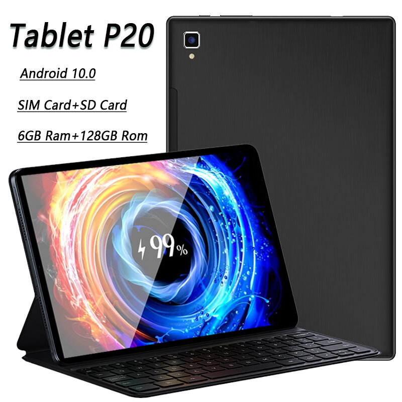 Tablette PC P20 Pro originale, avec 8 go de RAM et 256 go de ROM, Android 10, double SIM, réseau 4G, Wifi, Google Play, 1920x1200, nouveauté