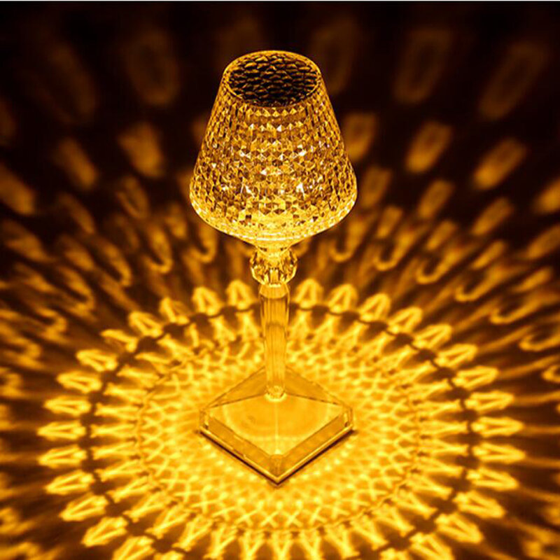 1-2 led night light diamante lâmpada de mesa sensor de toque luz decoração candeeiros de mesa para barra do hotel beedroom romântico lâmpada de cristal decoração