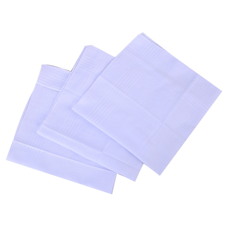 1 pz fazzoletti bianchi da uomo 100% cotone quadrato Super morbido lavabile fazzoletto asciugamano tasca quadrata 40x40cm