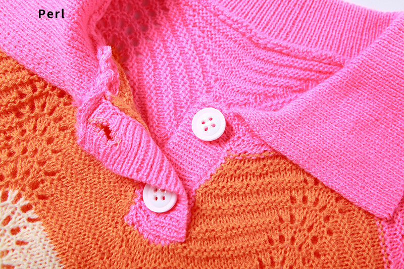 Ensemble deux pièces en tricot perlé pour femme, haut court + mini jupe, tenue d'été élégante et assortie