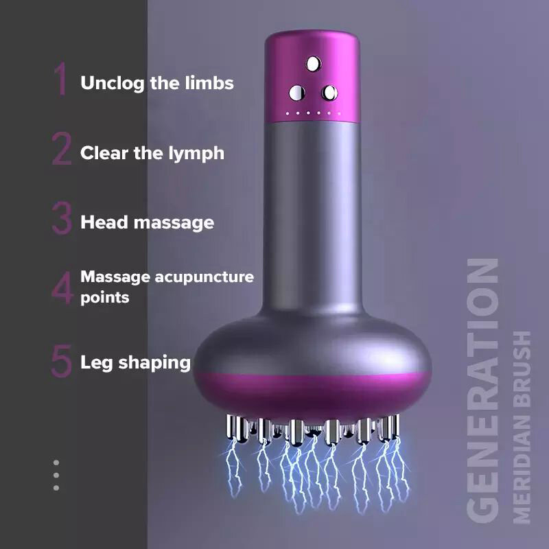 Elektrische Meridian Pinsel 6 Geschwindigkeit EMS Guasha Massage für Körper Abnehmen Heizung Therapie Mikrostrom Vibration Anti Cellulite