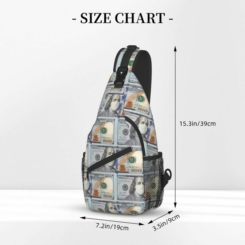 Мужской рюкзак-слинг с отделением для банкнот, 100 долларов США