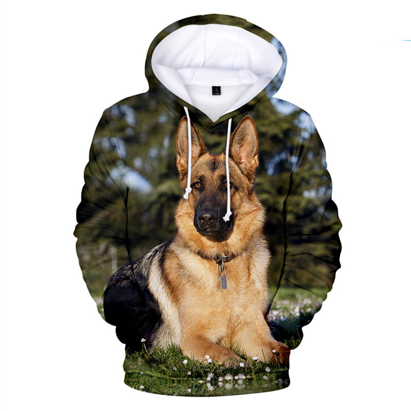 Hoodie husky hoodie masculino bonito cão de estimação moletom com capuz outono e inverno 3d design casual moda topos
