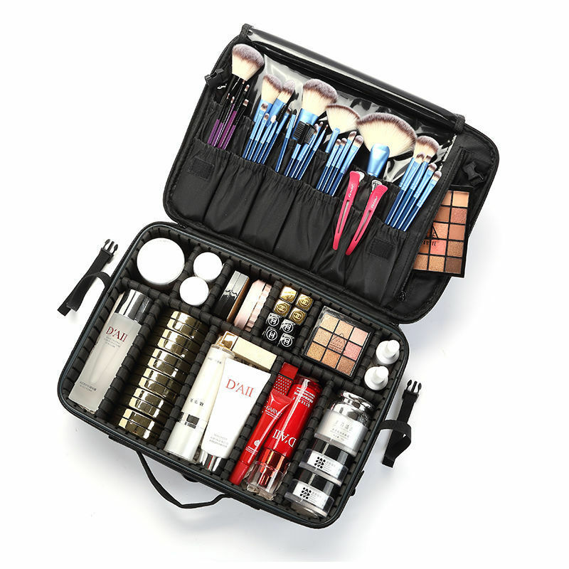 Bolsa de cosméticos de alta calidad para Mujer, Bolso de viaje para brochas, caja de maquillaje, organizador de belleza profesional, grande