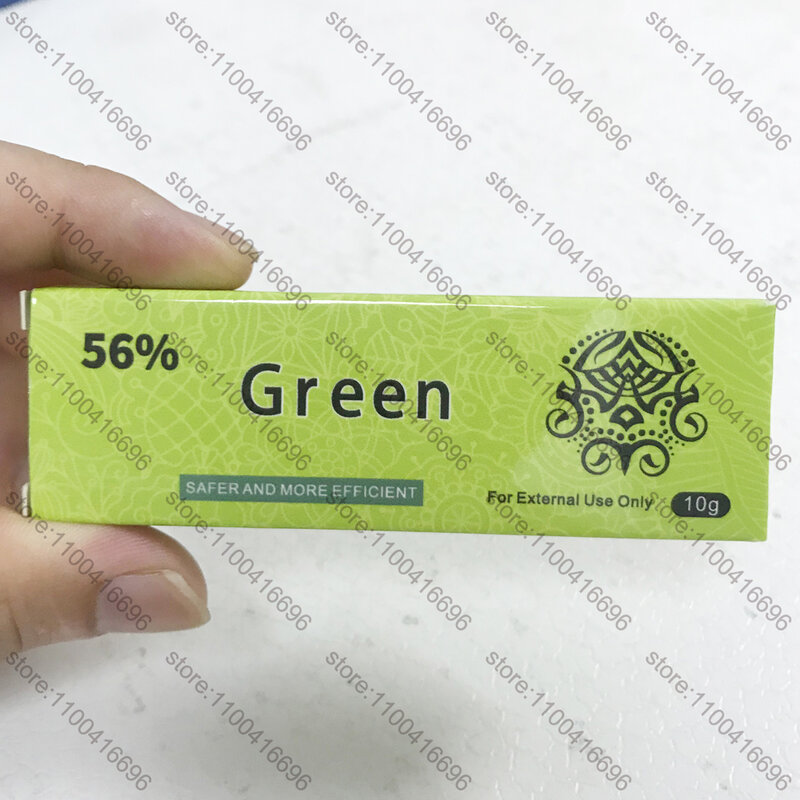 Crème de tatouage verte 56%, pour maquillage Permanent, pour le corps, les sourcils, l'eyeliner, les lèvres, 10g
