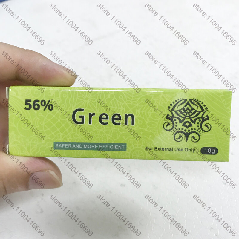 Krim Tato Hijau 56% Sebelum Makeup Permanen Alis Tubuh Eyeliner Bibir 10G