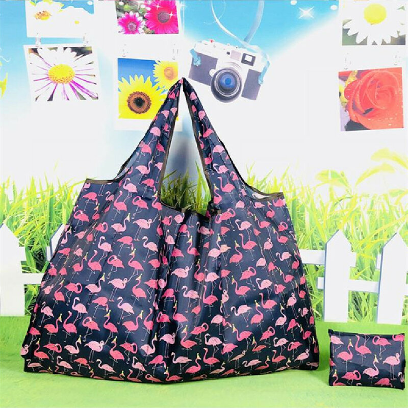 Large Size Supermarket Shopping Bag Environmentally-friendly Tote Bag Foldable Portable Nylon Lightweight Waterproof Storage Bag
