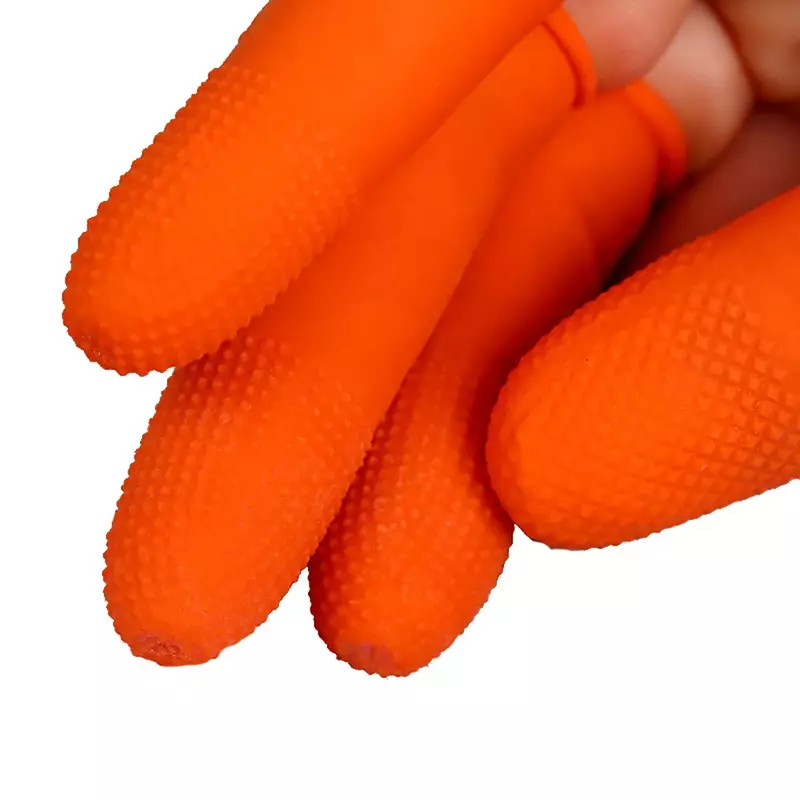 Guantes desechables de goma para dedos, protectores antiestáticos de látex para la yema de los dedos de la cocina, antideslizantes, 100 piezas