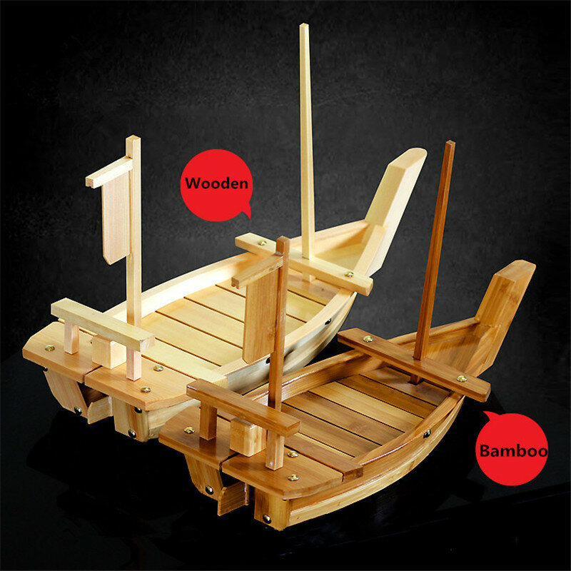 Лодочная деревянная лодочная лодочка для кухни, большой инструмент для морепродуктов, деревянная лодка для ресторана, сашими, ручной работ...