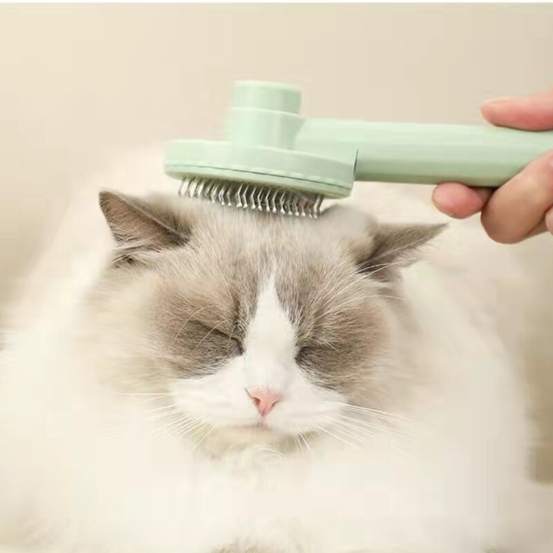 Cepillo de autolimpieza para gatos, peine de aseo para perros, rebanador de belleza, herramienta de aseo para mascotas, Cepillo de pelo para animales